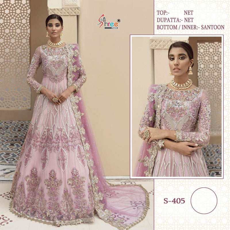 Shree Fabs S 405 Net Heavy Embroidered Bridal Wear Pakistani Suit