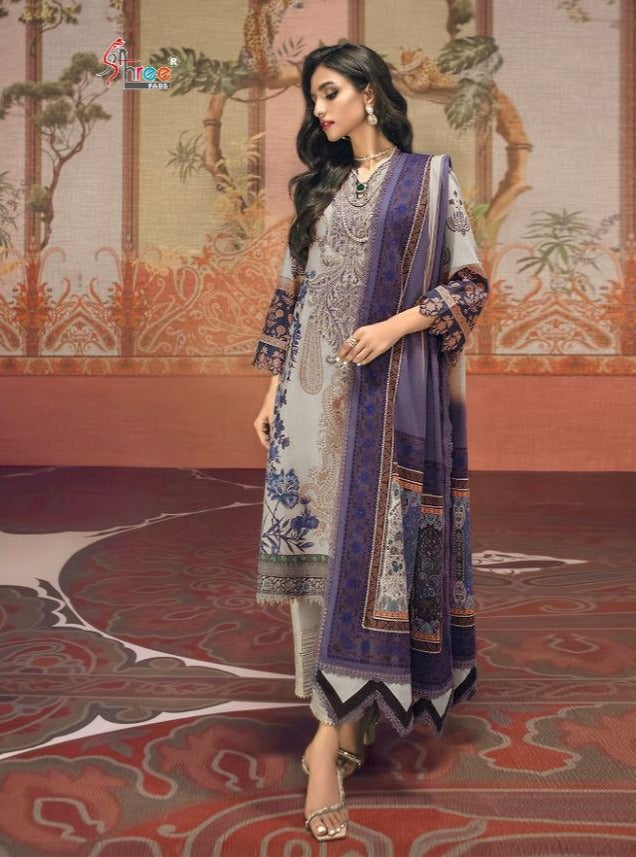 Shree Fabs Sana Safinaz Muzlin Collection Vol 7 Pure Cotton Print Embroidery Work Pakistani Suit