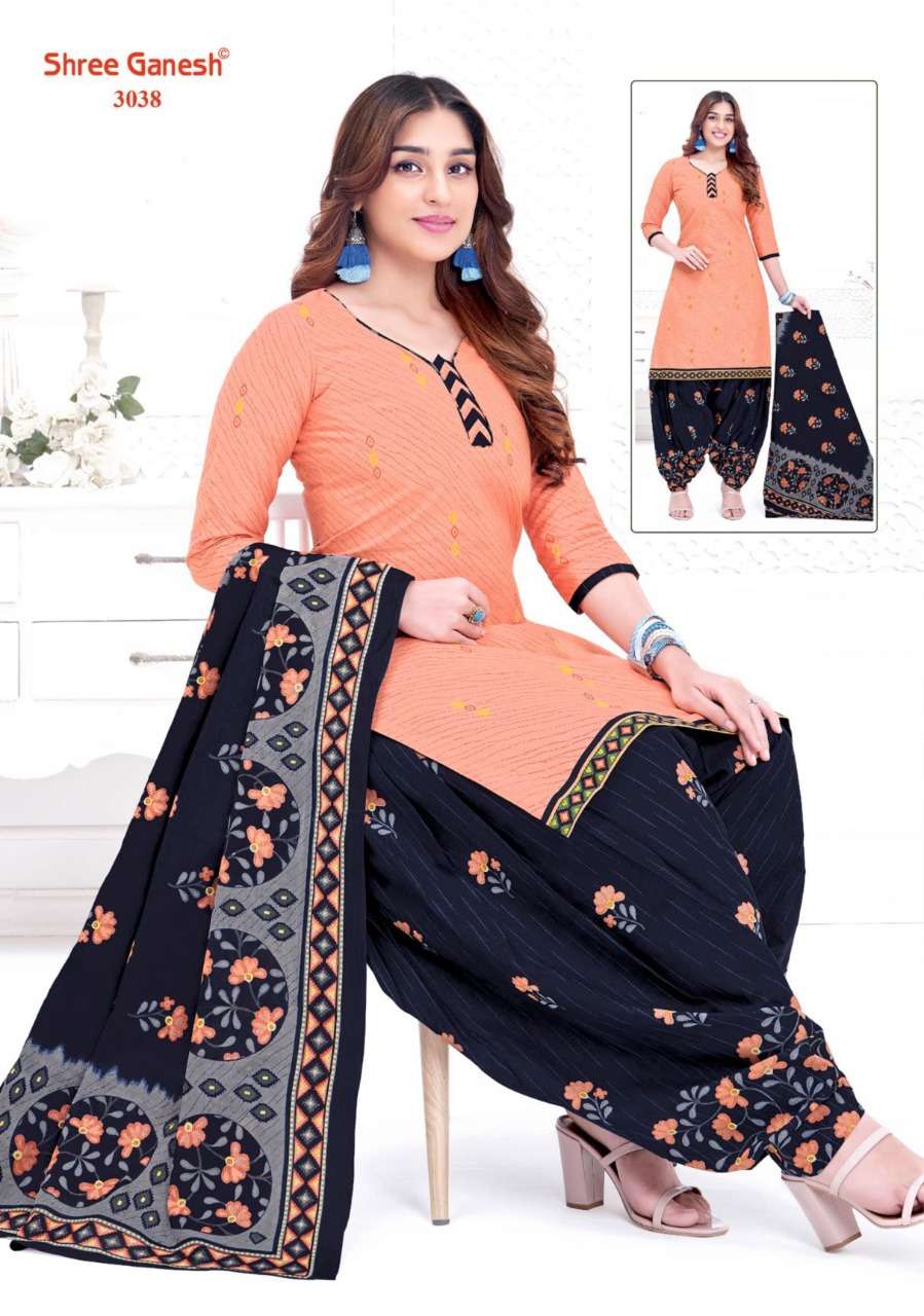 Shree Ganesh Hanshika Vol 10 Pure Cotton Readymade Patiyala Suit