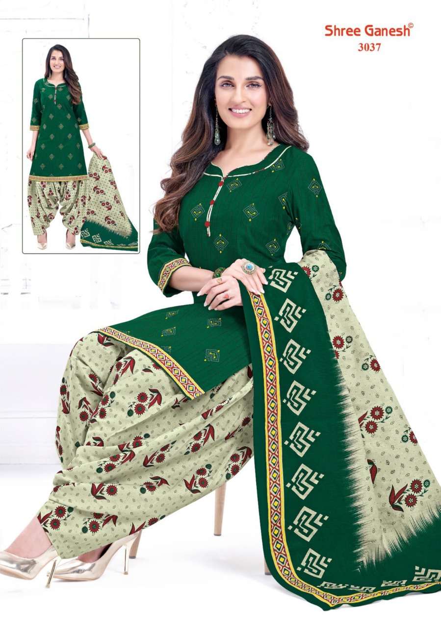 Shree Ganesh Hanshika Vol 10 Pure Cotton Readymade Patiyala Suit