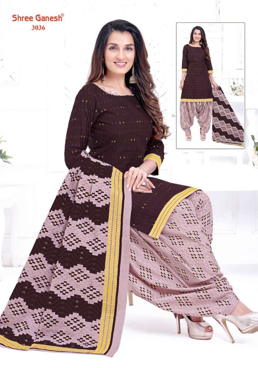 Shree Ganesh Hanshika Vol 10 Pure Cotton Readymade Patiyala Suit