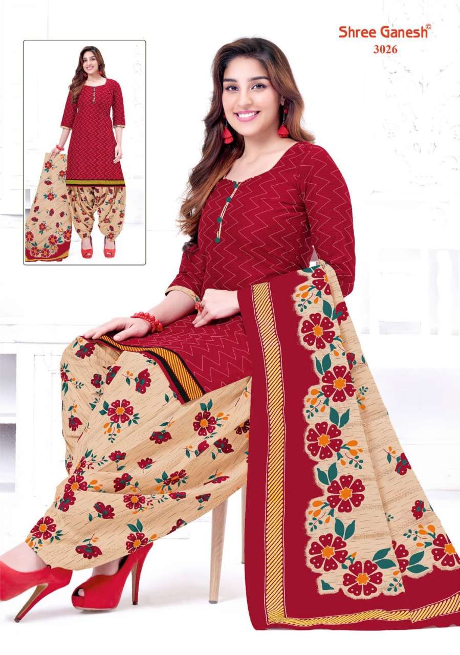 Shree Ganesh Hanshika Vol 10 Pure Cotton Readymade Patiyala Suit