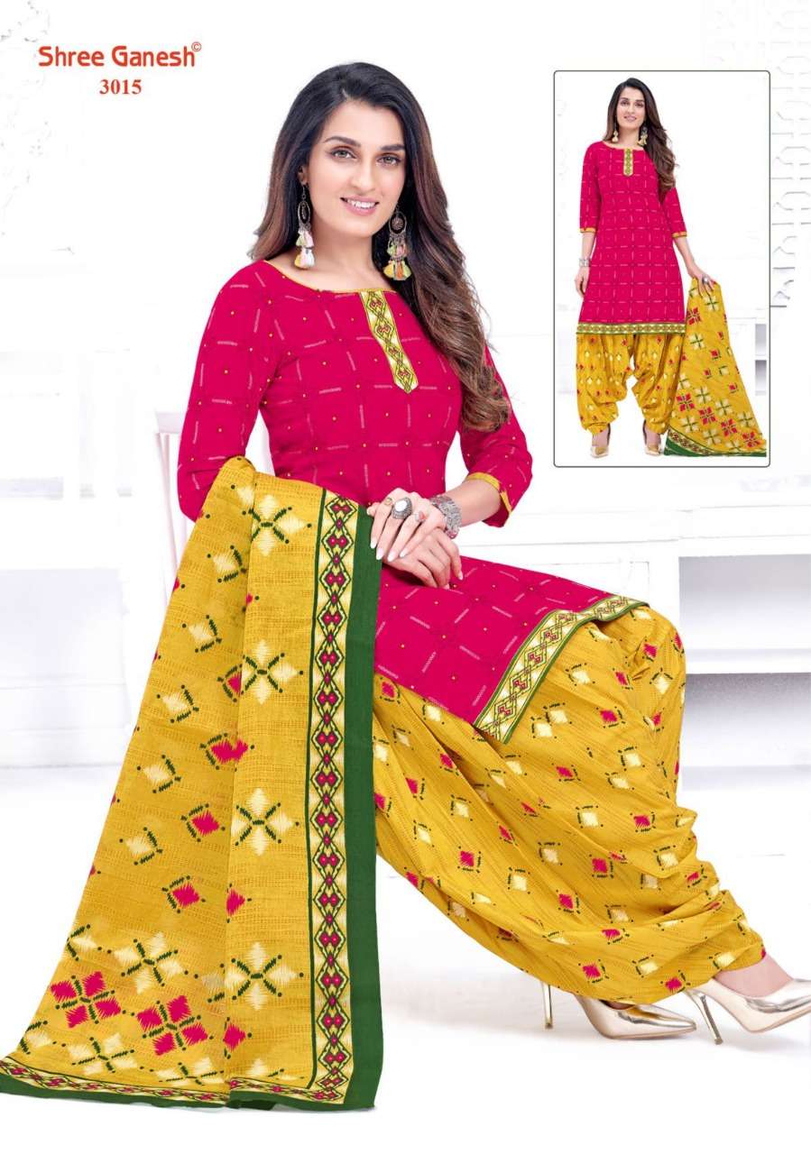 Shree Ganesh Hanshika Vol 10 Pure Cotton Readymade Patiyala Suit