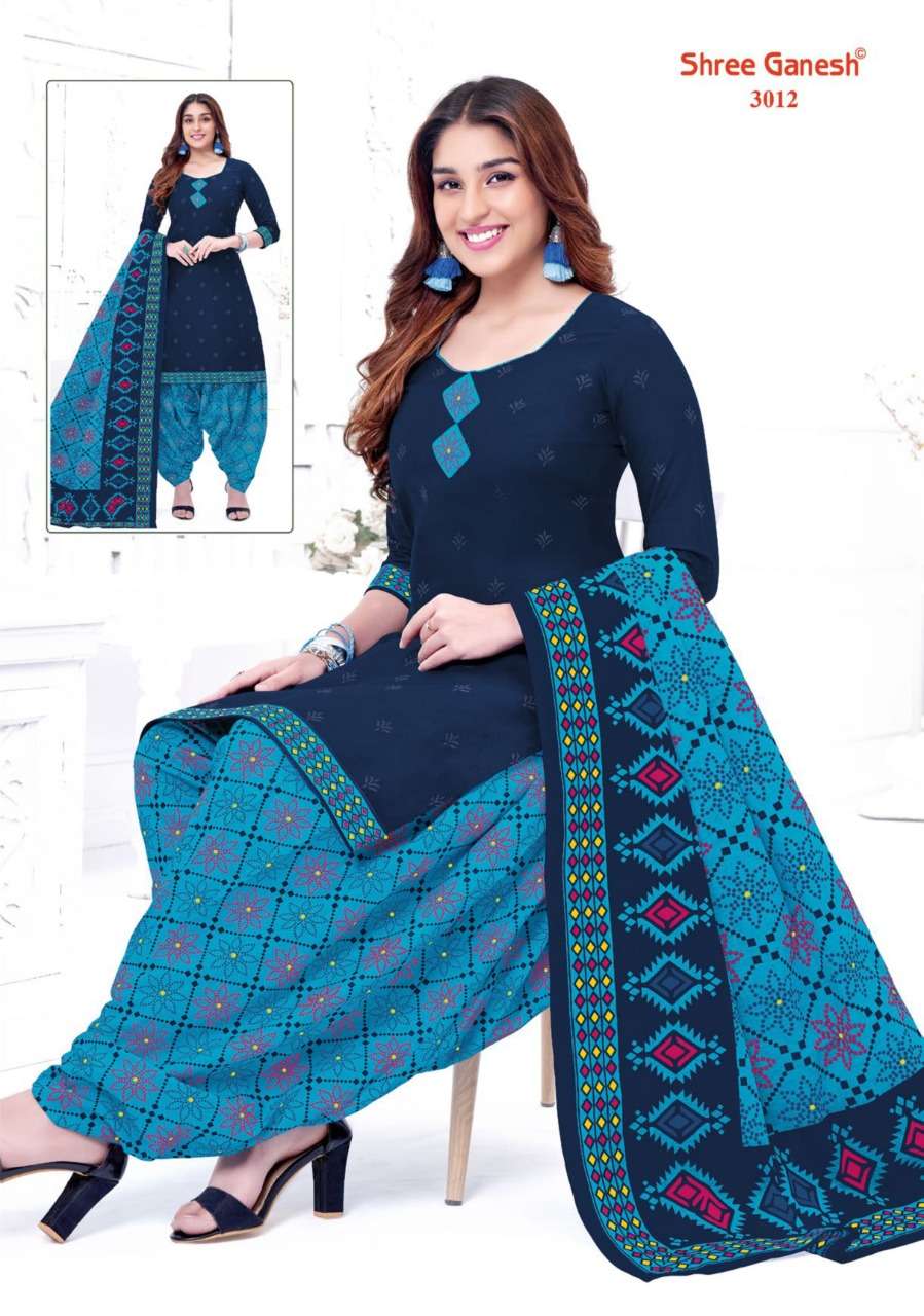 Shree Ganesh Hanshika Vol 10 Pure Cotton Readymade Patiyala Suit