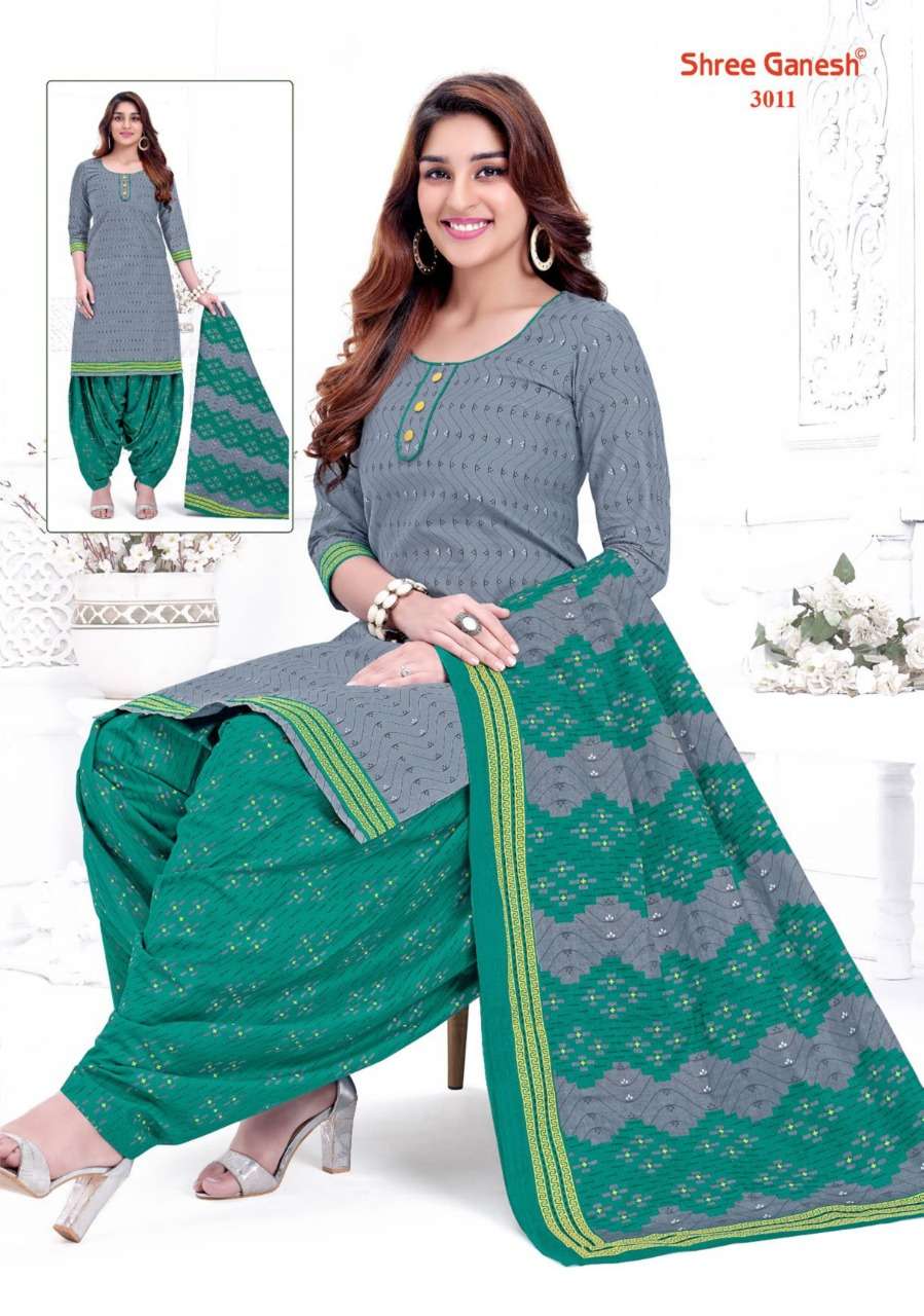 Shree Ganesh Hanshika Vol 10 Pure Cotton Readymade Patiyala Suit