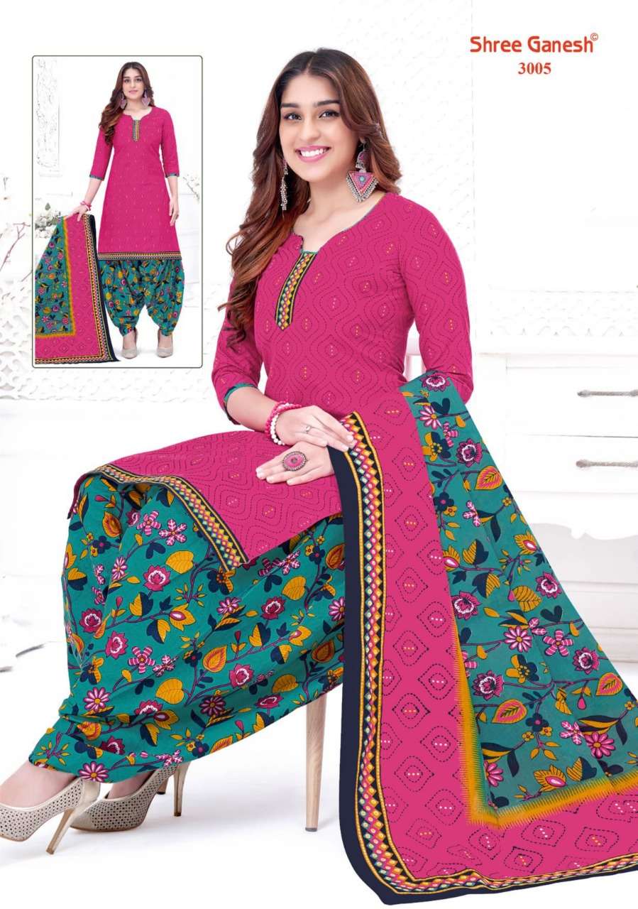 Shree Ganesh Hanshika Vol 10 Pure Cotton Readymade Patiyala Suit