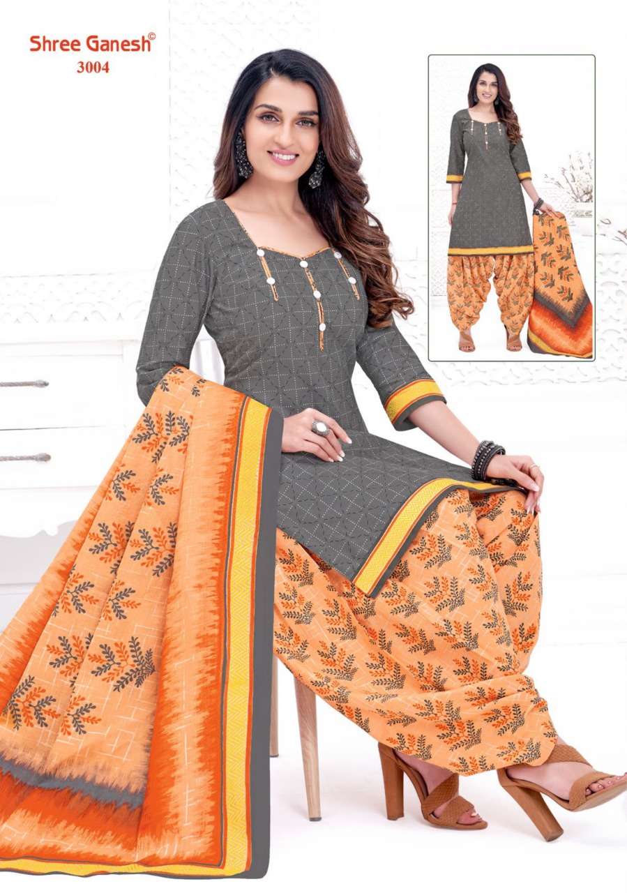 Shree Ganesh Hanshika Vol 10 Pure Cotton Readymade Patiyala Suit