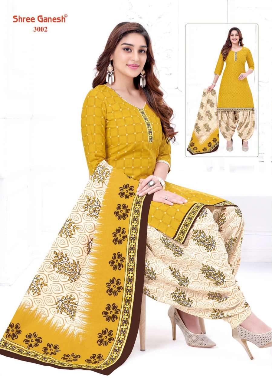 Shree Ganesh Hanshika Vol 10 Pure Cotton Readymade Patiyala Suit