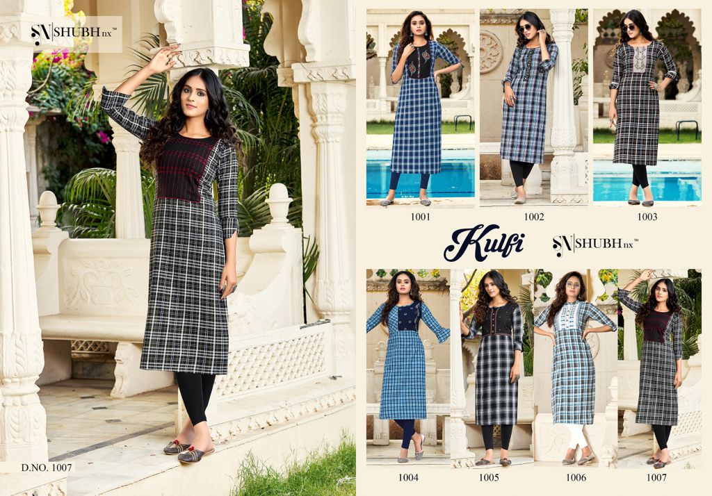 Shubh  Nx Kulfi Vol 1 Viscose Handloom Strip Readymade Kurti