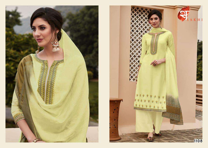 Swagat Presents By Sakhi 1101-1108 Muslin With Embroidery Work Fancy Casual Wear Salwar Suits