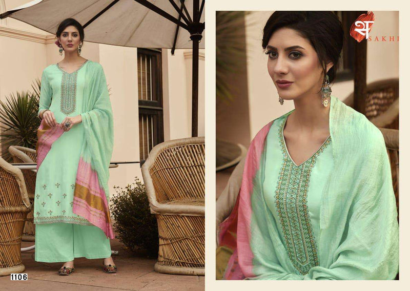 Swagat Presents By Sakhi 1101-1108 Muslin With Embroidery Work Fancy Casual Wear Salwar Suits