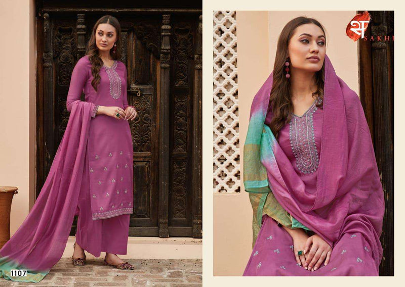 Swagat Presents By Sakhi 1101-1108 Muslin With Embroidery Work Fancy Casual Wear Salwar Suits