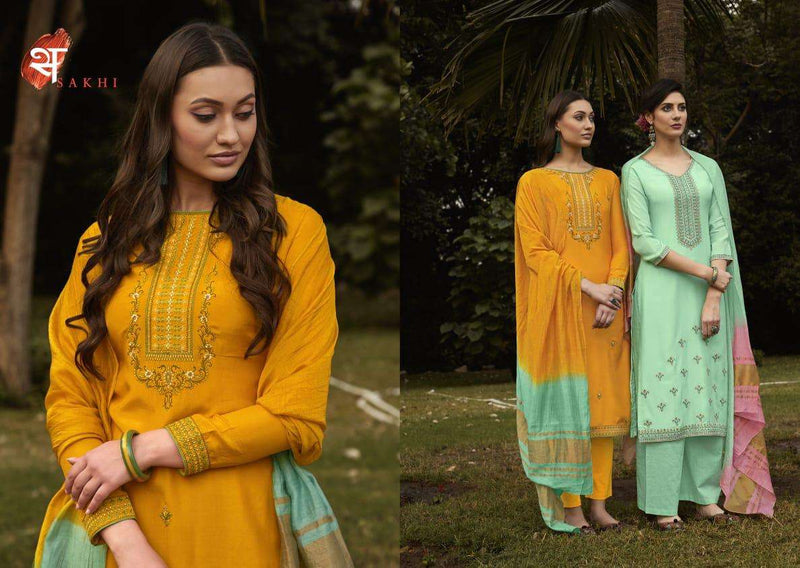 Swagat Presents By Sakhi 1101-1108 Muslin With Embroidery Work Fancy Casual Wear Salwar Suits