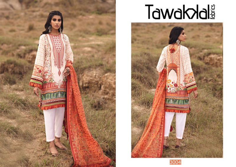 Tawakkal Fabrics Opulence Luxury Cotton Vol 3 Pure Cotton Pakistani Style Party Wear Salwar Suits