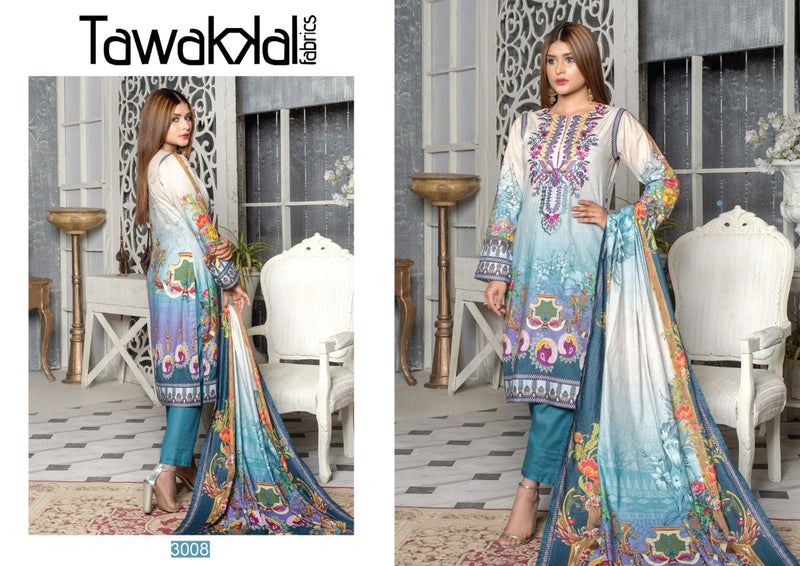 Tawakkal Fabrics Opulence Luxury Cotton Vol 3 Pure Cotton Pakistani Style Party Wear Salwar Suits