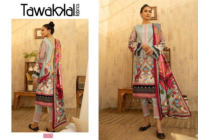 Tawakkal Fabrics Opulence Luxury Cotton Vol 3 Pure Cotton Pakistani Style Party Wear Salwar Suits