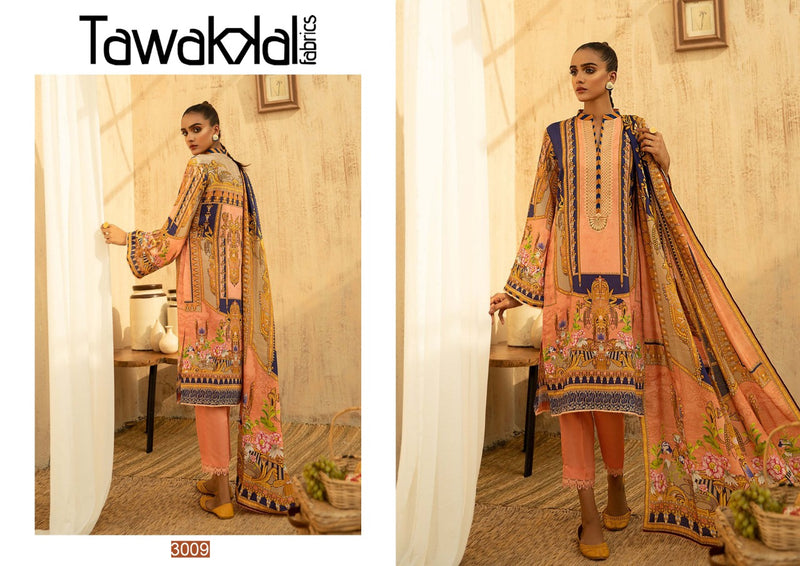 Tawakkal Fabrics Opulence Luxury Cotton Vol 3 Pure Cotton Pakistani Style Party Wear Salwar Suits