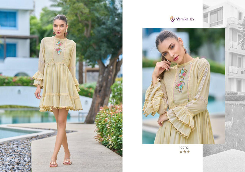 Vamika Tunic Vol 1 Georgette With Heavy Fancy Work Stylish Designer Party Wear Shorts Kurti