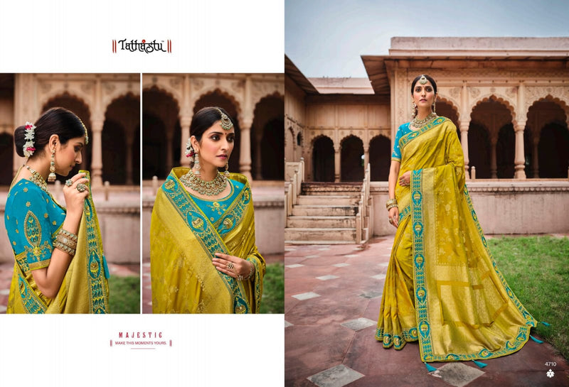 Tathastu 4700 Series Silk Exclusive Designer Fancy Wedding Wear Sarees With Facny Border