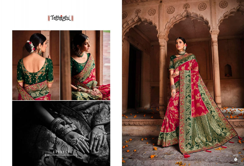 Tathastu 4700 Series Silk Exclusive Designer Fancy Wedding Wear Sarees With Facny Border