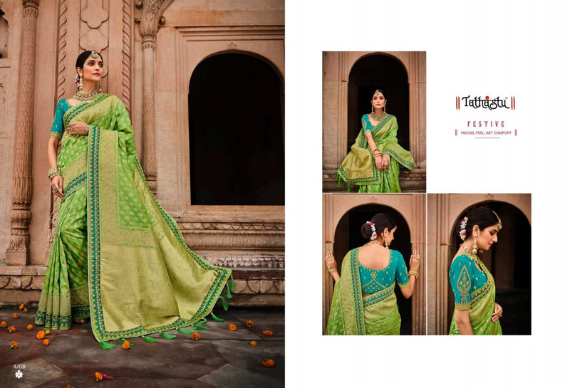 Tathastu 4700 Series Silk Exclusive Designer Fancy Wedding Wear Sarees With Facny Border