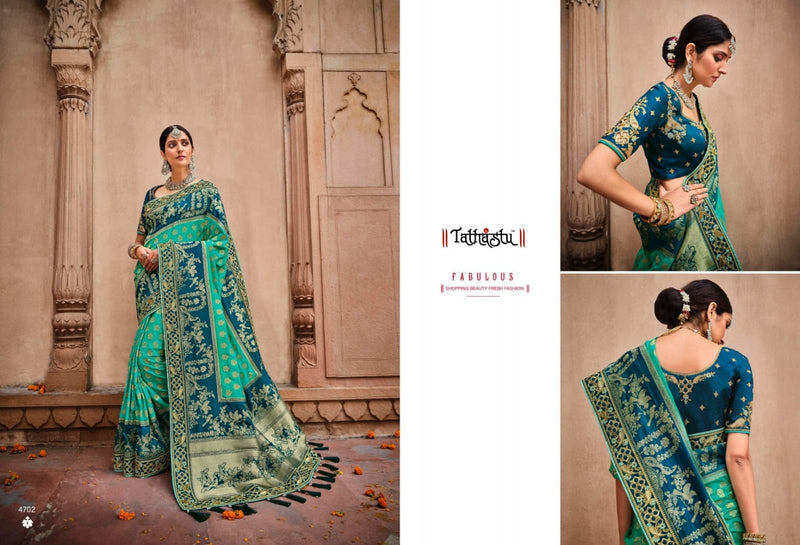 Tathastu 4700 Series Silk Exclusive Designer Fancy Wedding Wear Sarees With Facny Border