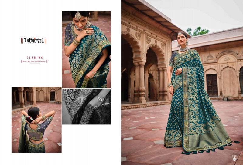 Tathastu 4700 Series Silk Exclusive Designer Fancy Wedding Wear Sarees With Facny Border