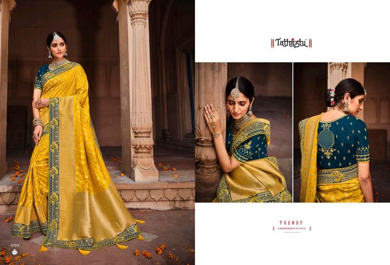 Tathastu 4700 Series Silk Exclusive Designer Fancy Wedding Wear Sarees With Facny Border