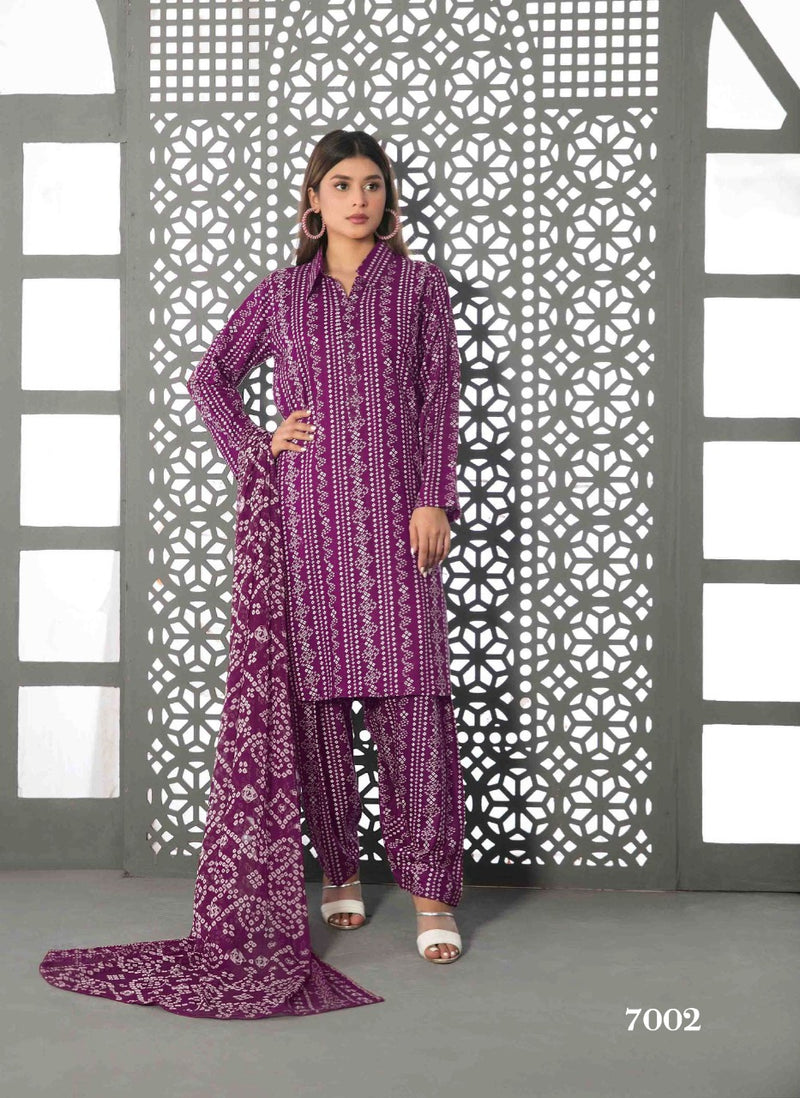 Tawakkal Fabrics Layra Pure Cotton Daily Wear Pakistani Salwar Kameez