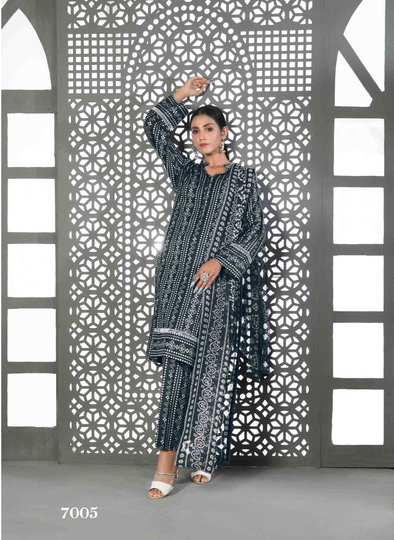 Tawakkal Fabrics Layra Pure Cotton Daily Wear Pakistani Salwar Kameez