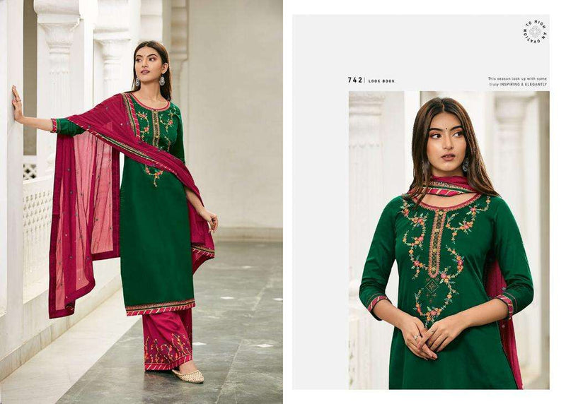 Triple Aaa Kalash Vol 6 Jam Silk Embroidered Work Salwar Kameez