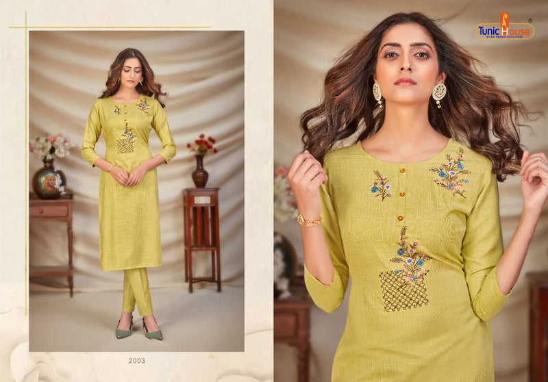 Tunic House Norja 3 Rayon Heavy Embroidery Work Kurti