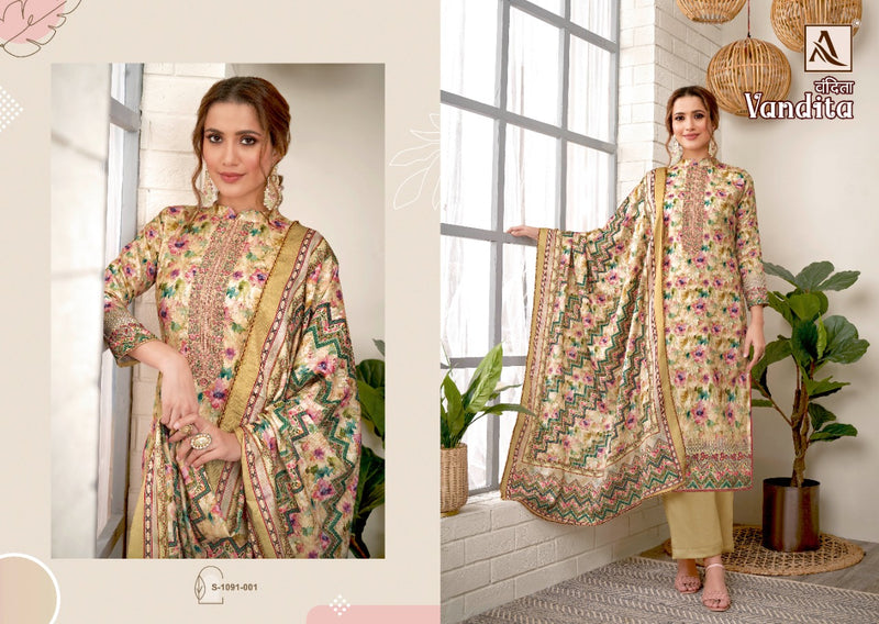 Alok Suit Vandita Pashmina Print With Fancy Embroidery Work Stylish Designer Attractive Look Salwar Kameez