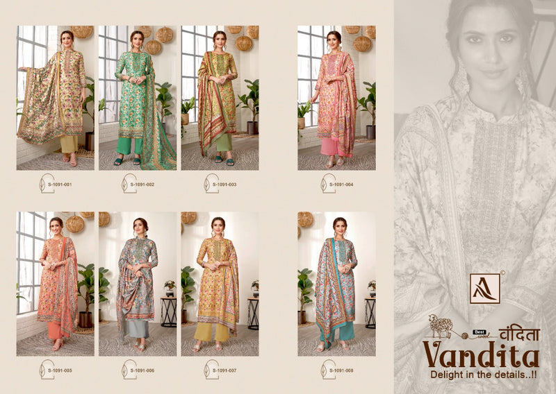 Alok Suit Vandita Pashmina Print With Fancy Embroidery Work Stylish Designer Attractive Look Salwar Kameez