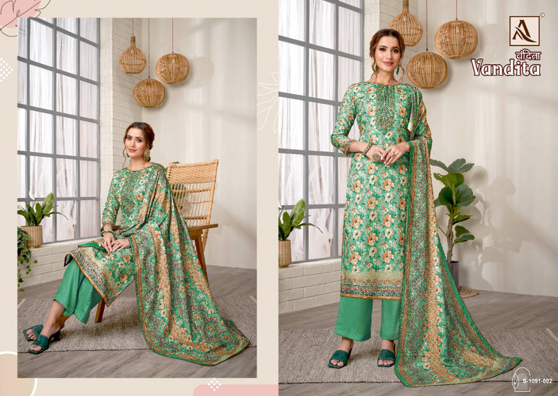 Alok Suit Vandita Pashmina Print With Fancy Embroidery Work Stylish Designer Attractive Look Salwar Kameez