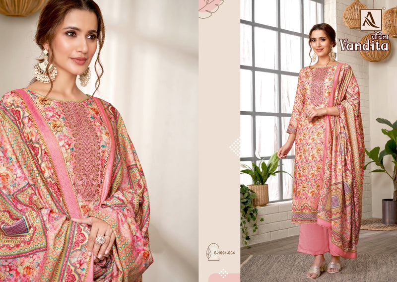 Alok Suit Vandita Pashmina Print With Fancy Embroidery Work Stylish Designer Attractive Look Salwar Kameez