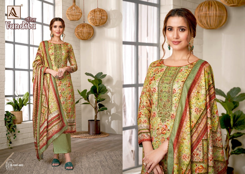 Alok Suit Vandita Pashmina Print With Fancy Embroidery Work Stylish Designer Attractive Look Salwar Kameez