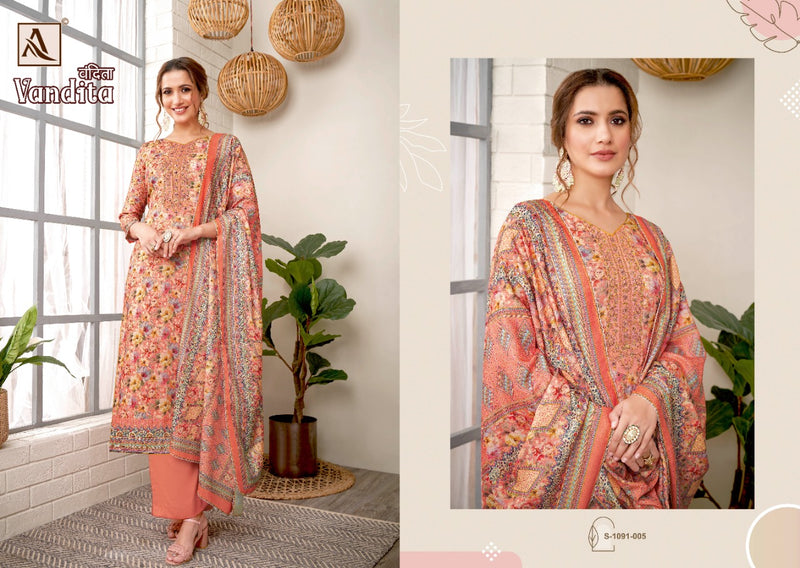 Alok Suit Vandita Pashmina Print With Fancy Embroidery Work Stylish Designer Attractive Look Salwar Kameez