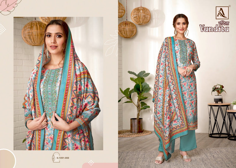 Alok Suit Vandita Pashmina Print With Fancy Embroidery Work Stylish Designer Attractive Look Salwar Kameez