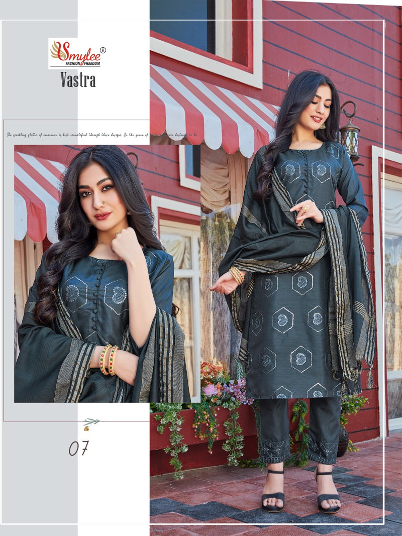 Smylee Fashion Vastra Fiona Silk Fancy Stytlish Party Wear Kurtis