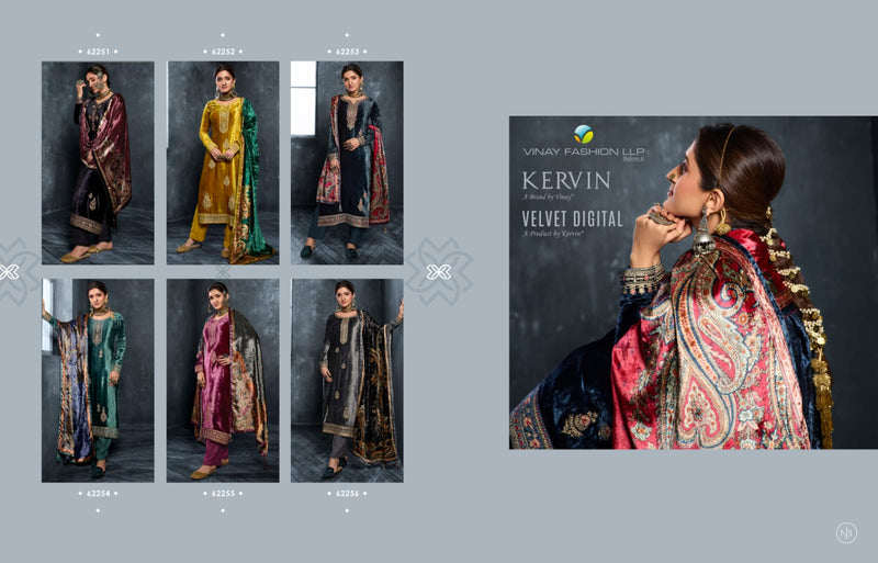 Vinay Fashion Kervin Velvet With Heavy Embroidery Work Stylish Designer Party Wear Salwar Kameez