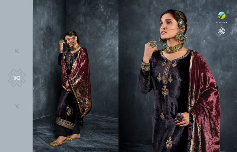 Vinay Fashion Kervin Velvet With Heavy Embroidery Work Stylish Designer Party Wear Salwar Kameez