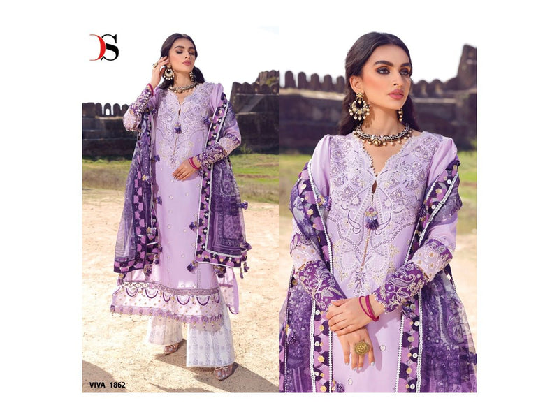 Deepsy Suit Viva Anaya Pure Cotton With Beautiful Heavy Embroidery Work Stylish Designer Pakistani Fancy Salwar Kameez