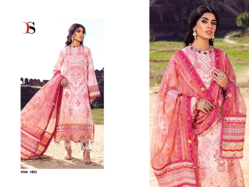 Deepsy Suit Viva Anaya Pure Cotton With Beautiful Heavy Embroidery Work Stylish Designer Pakistani Fancy Salwar Kameez