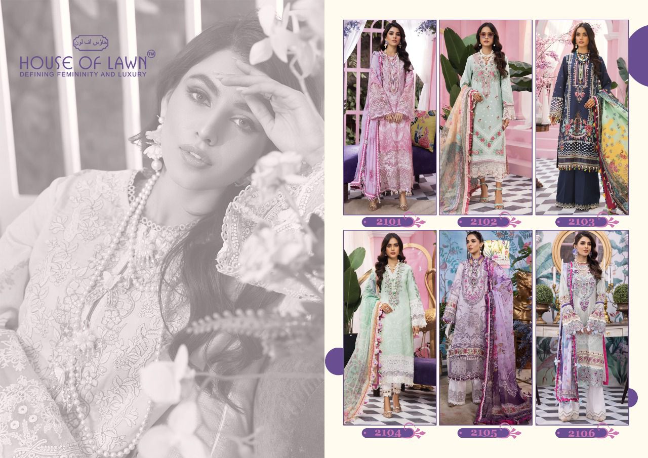 House Of Lawn Viva Anaya Pure Cotton With Heavy Embroidery Work Stylish Designer Pakistani Salwar Kameez