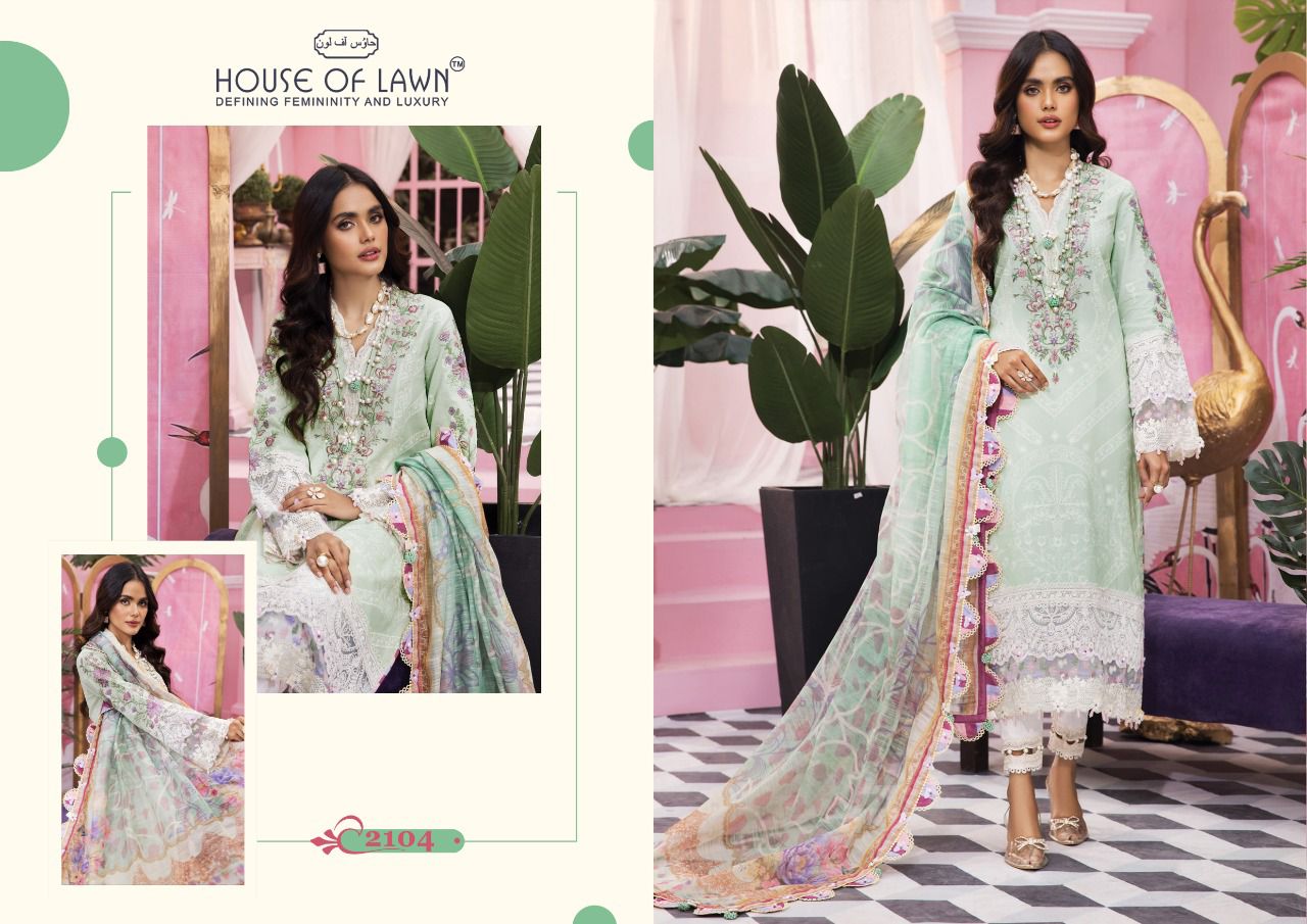 House Of Lawn Viva Anaya Pure Cotton With Heavy Embroidery Work Stylish Designer Pakistani Salwar Kameez