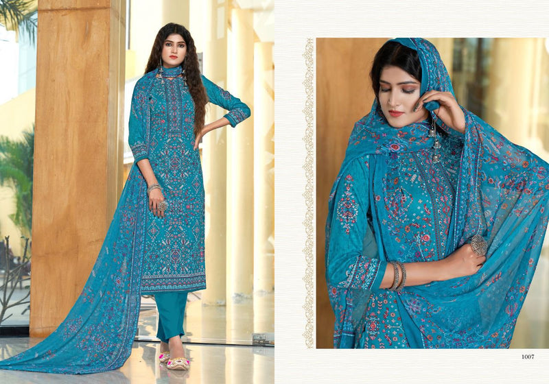 Radha Fab Violet Cambric Cotton Digital Printed Party Wear Salwar Suits