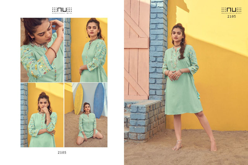 NU Progressively Indian Vol 21 Rayon Slub Fancy Stylish Kurtis