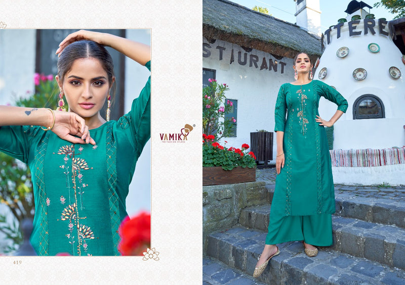 Vamika Naaz Vol 3 Viscose Silk Fancy Readymade Kurti