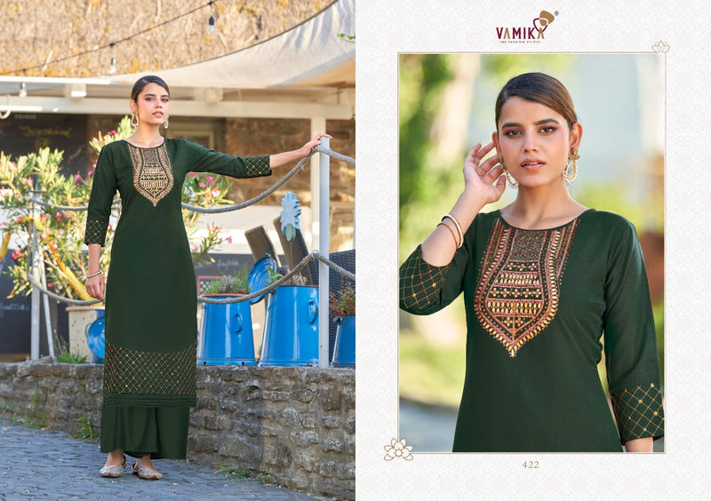 Vamika Naaz Vol 3 Viscose Silk Fancy Readymade Kurti